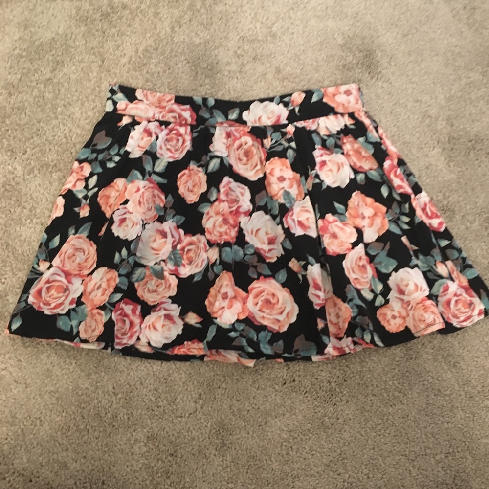 pink floral skirt - forever 21